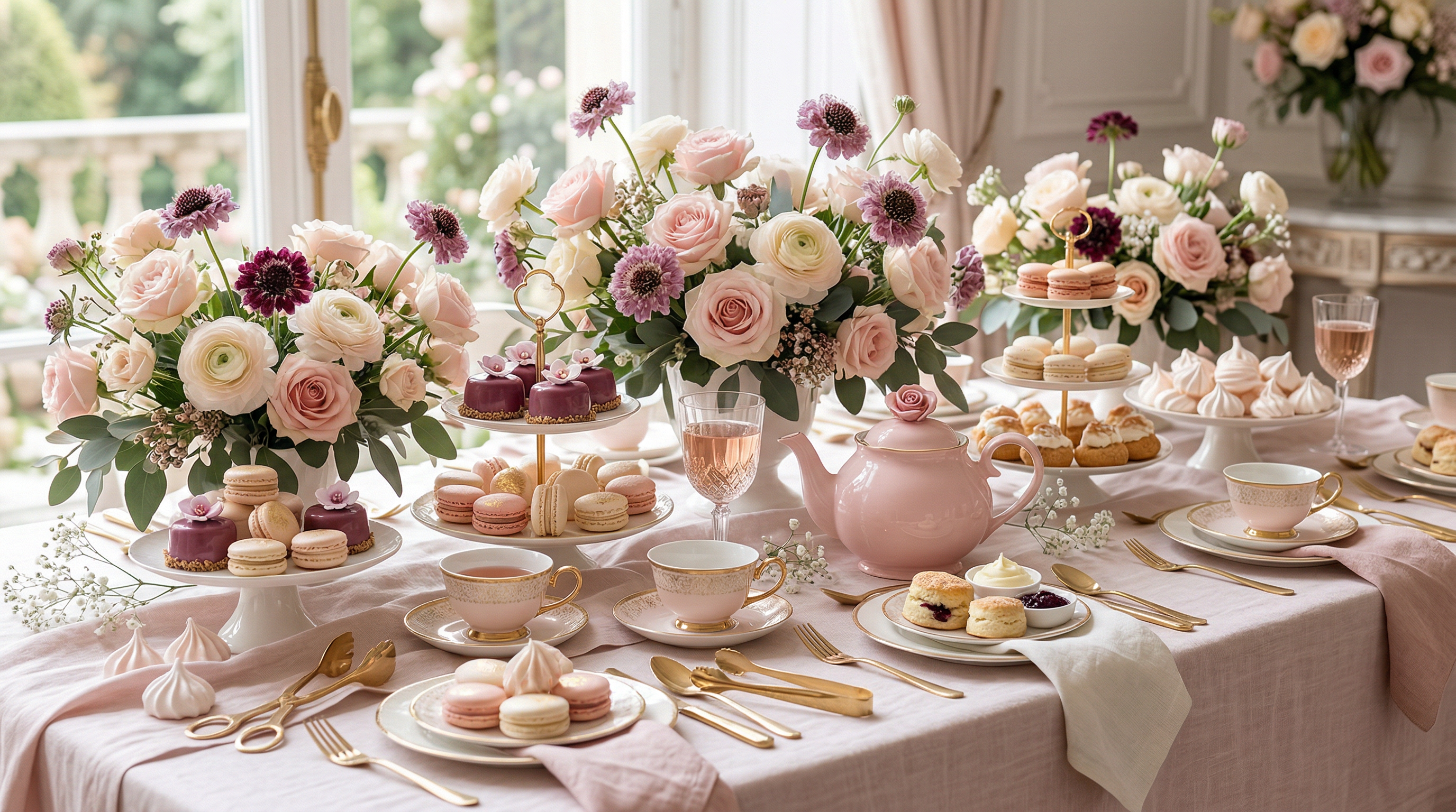 Imagem de catering elegante da Rosa Chá