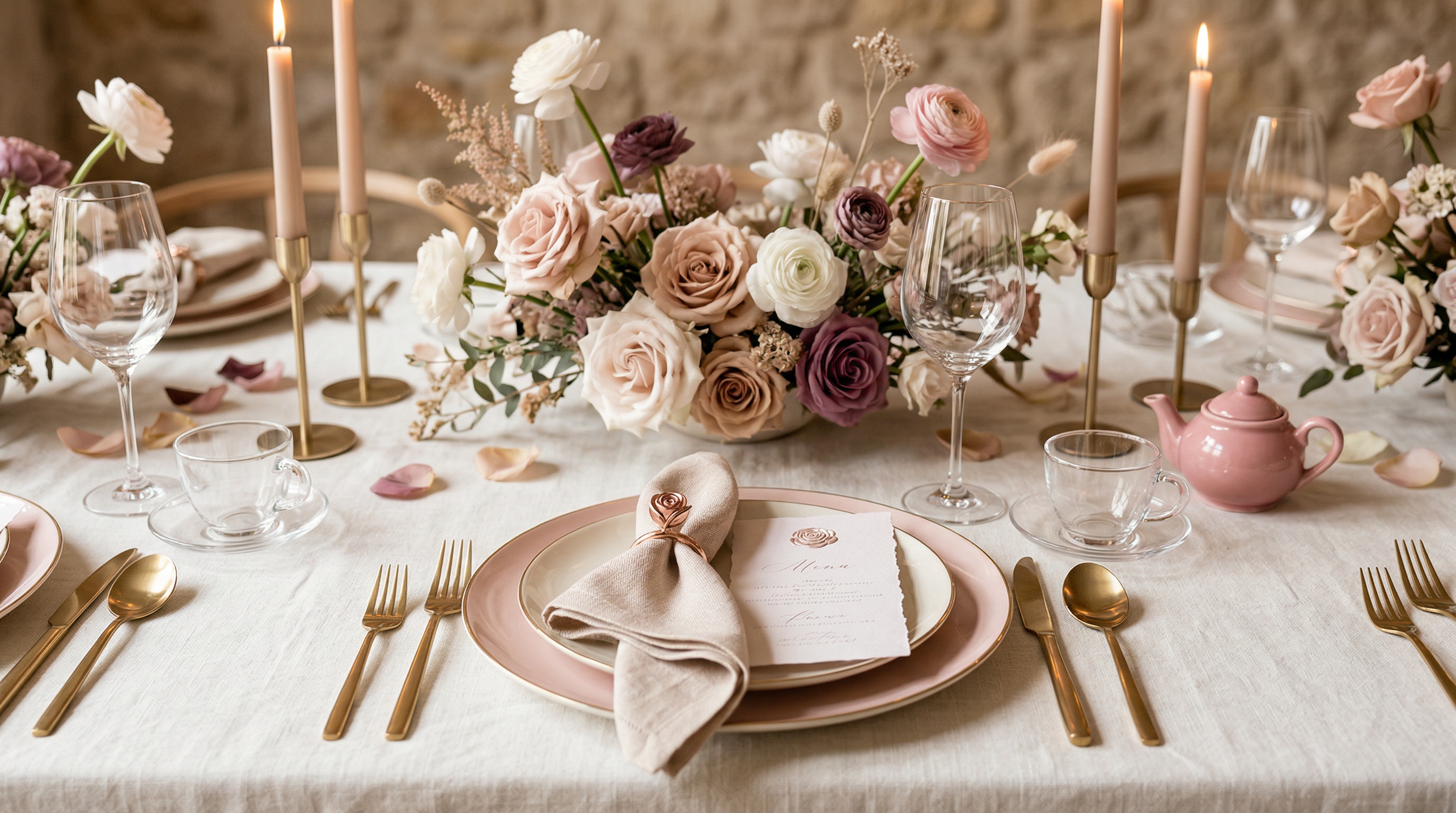 Imagem de catering elegante da Rosa Chá